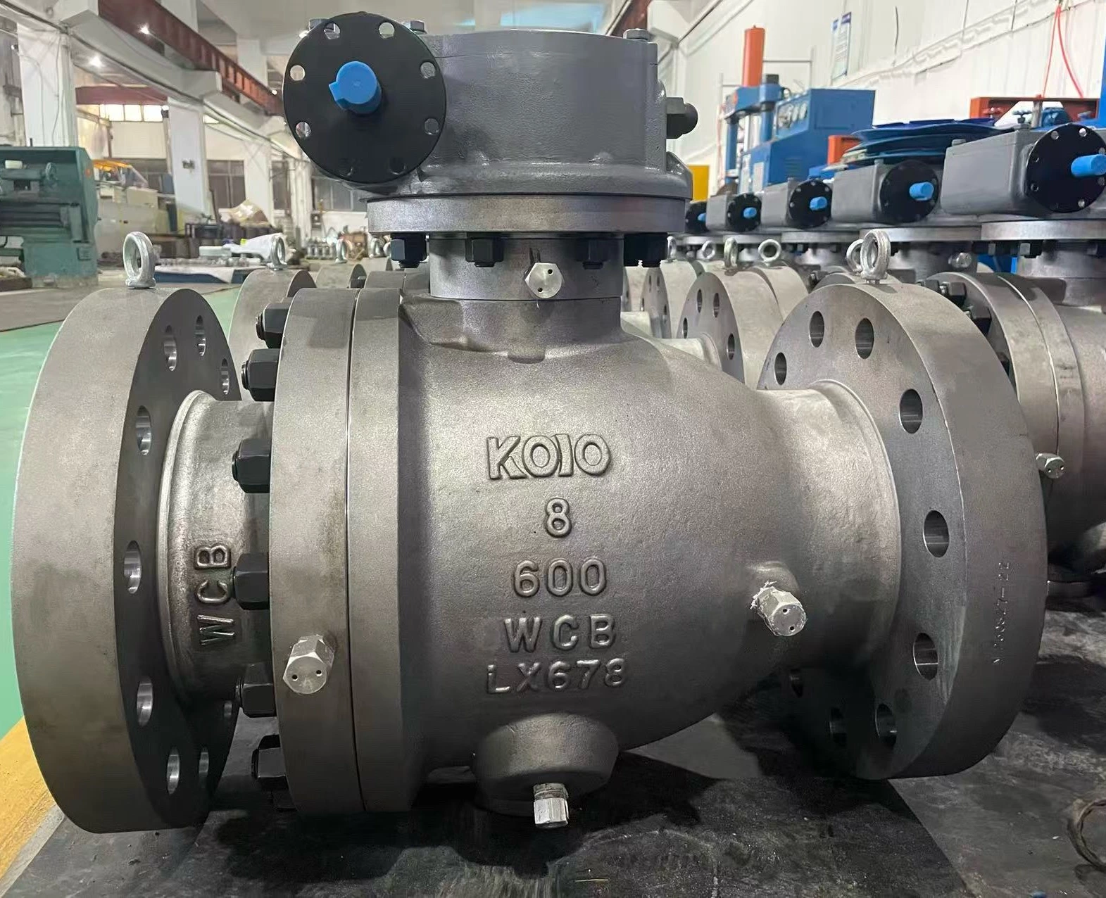 Cast steel trunnion mounted ball valve